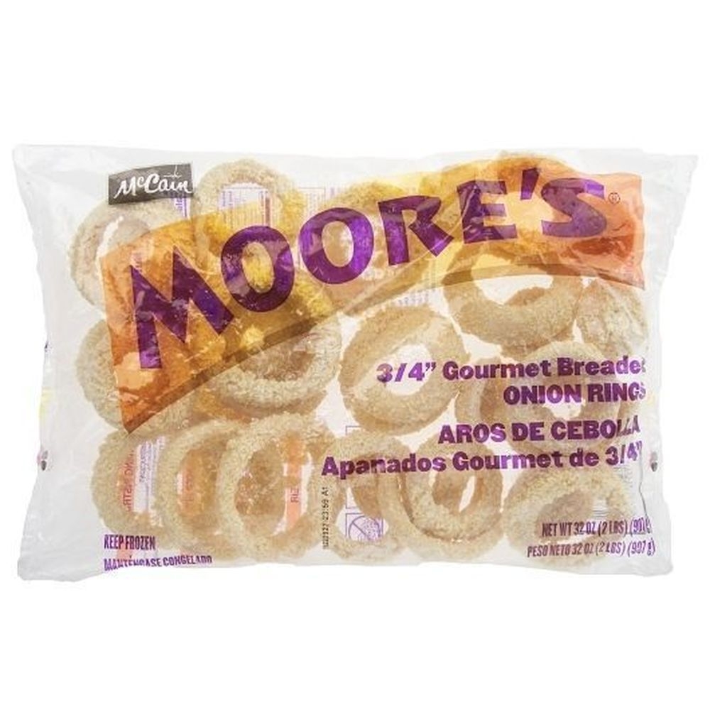 Moores 3/4 inch Gourmet Breaded Onion Rings, 2 Pound -- 12 per case