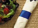 Hoffmaster Reflex Blue Paper Napkin Band, 4.25 x 1.5 inch -- 5000 per case.