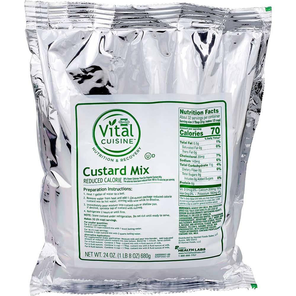 Hormel Vital Cuisine Reduced Calorie Instant Custard, 24 Ounce -- 6 Per Case