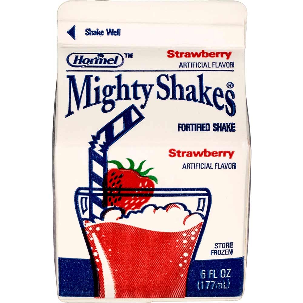 MightyShakes Strawberry Shake Beverage, 6 Ounce -- 50 per case.