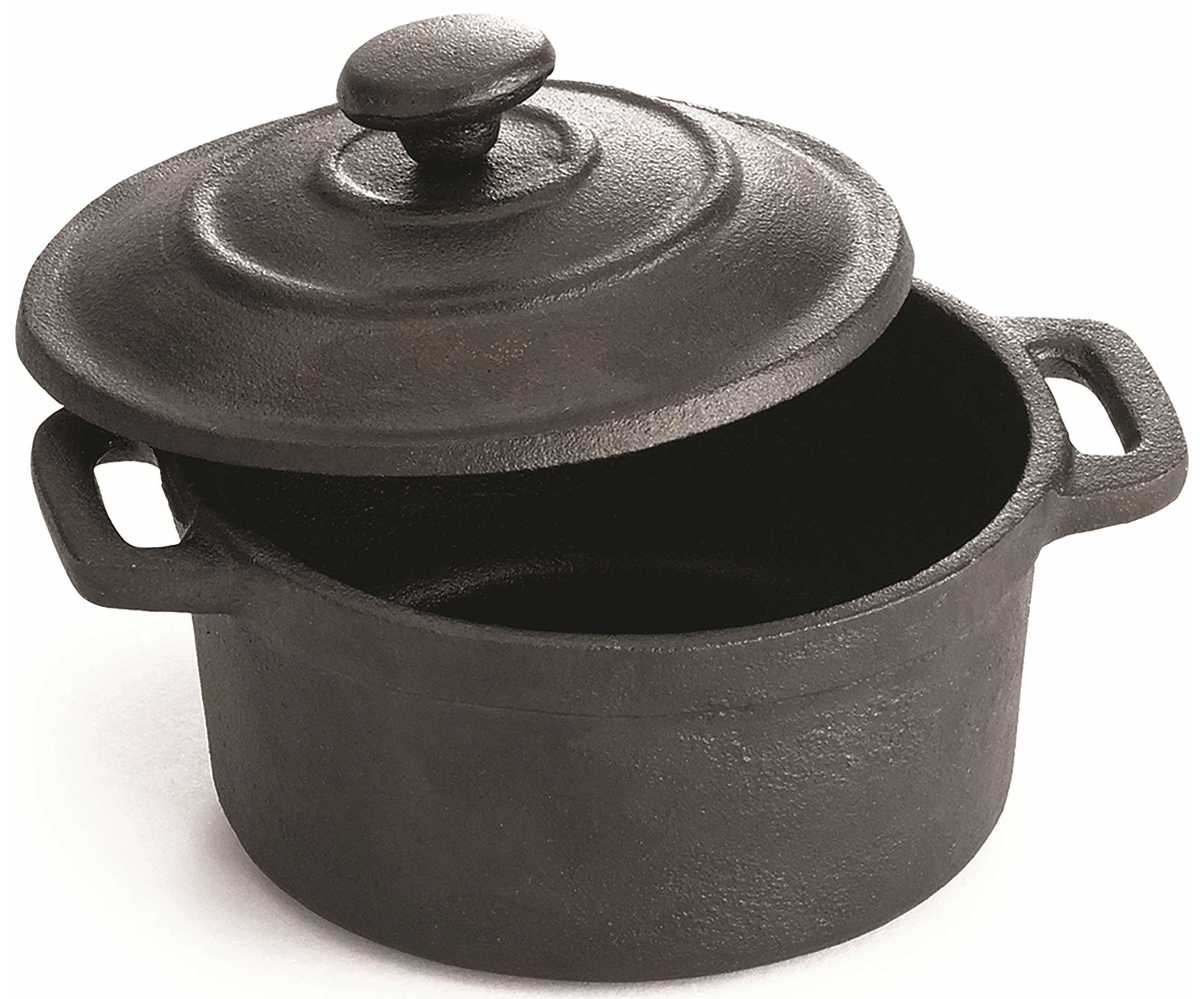 Tablecraft Cast Iron Casserole With Lid, 3.625 Inch Dia -- 4 Per Case