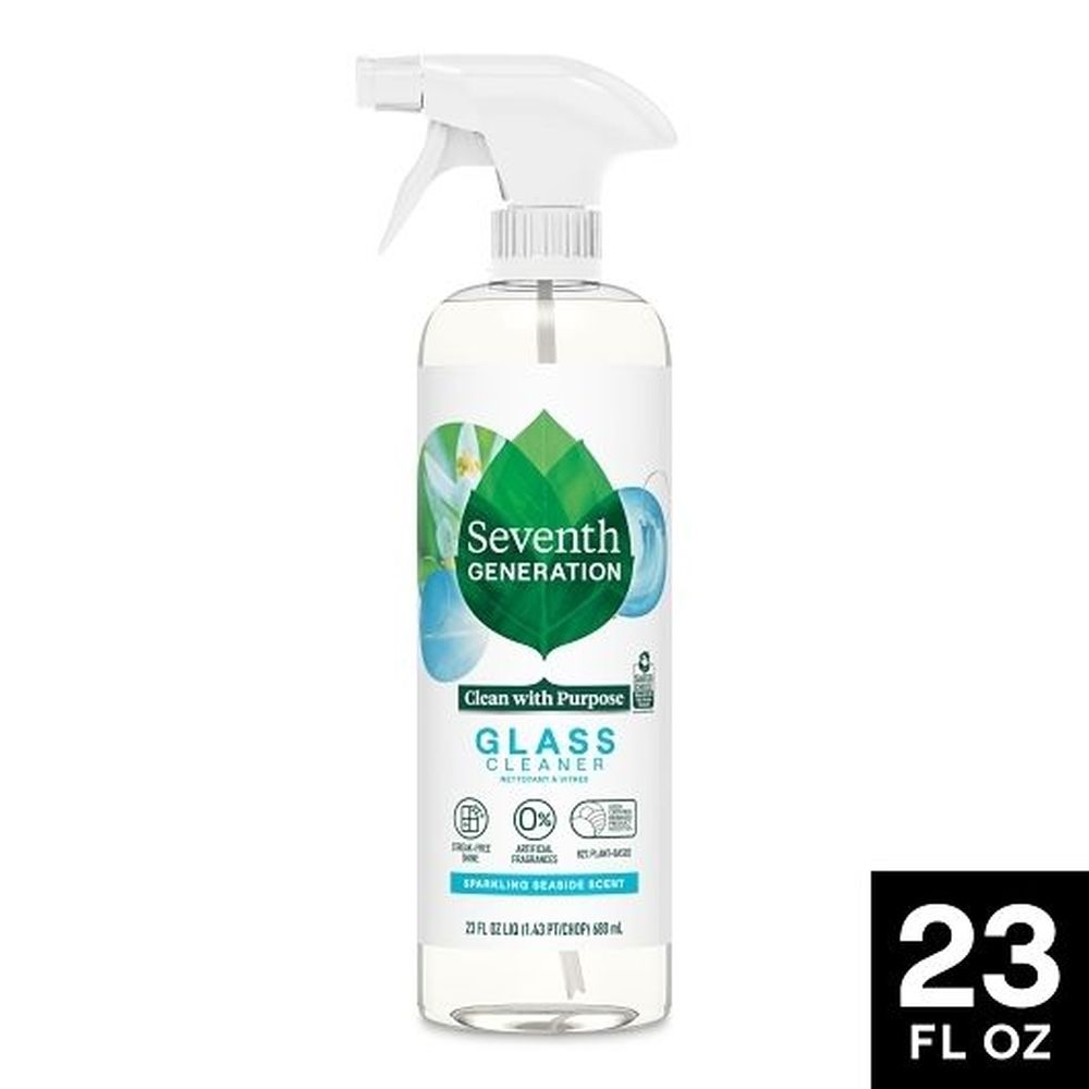 Seventh Generation Sparkling Sea Household Glass Cleaner, 23 Ounce -- 8 per case