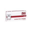 Valugards Economy Poly Embossed White Light Duty Apron, 24 x 42 inch - 100 count per pack -- 10 packs per case