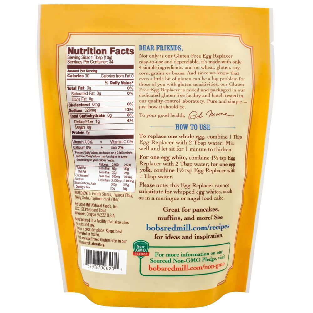 Bob's Red Mill Gluten Free Egg Replacer, 12 Ounce -- 5 Per Case