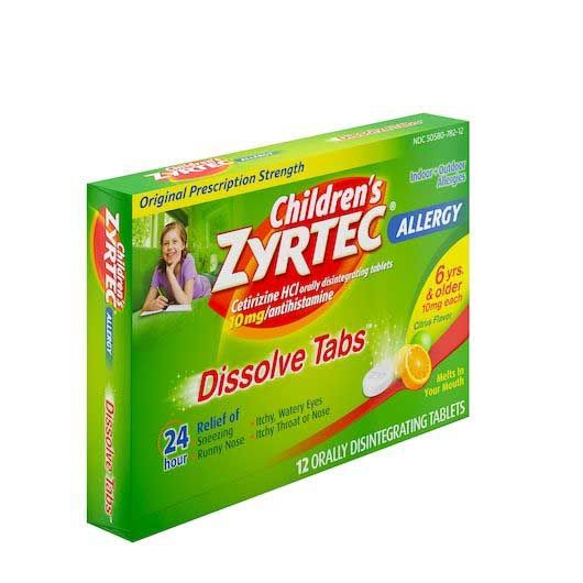 Zyrtec Allergy 24 Hour Dissolve Tablets, 12 Count -- 24 Per Case