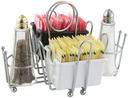 Winco Chrome Plated Cruet Rack for Salt/Pepper Shaker and Sugar Packets -- 12 per case