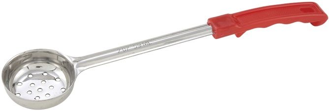 Winco One Piece Stainless Steel Perforated Red Handle Portion Controller, 2 Ounce -- 12 Per Case