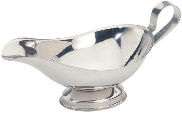 Winco Stainless Steel Gravy Boat, 8 Ounce -- 12 per case