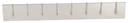 Louis Tellier Stainless Steel 62.5 Cm Check Holder with 8 Springs, 25 x 3.9 x 0.8 inch