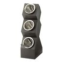 Cal-Mil Classic Midnight 3-Cylinder Vertical Flatware / Condiment Display, 6.25 x 9.38 x 22.63 inch