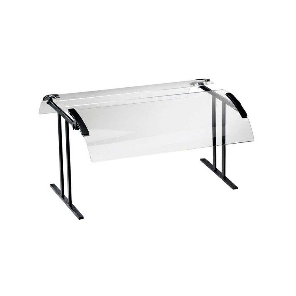 Cal-Mil Black Double Face Table Mount Buffet Guard, 73.25 x 27.25 x 21.5 inch