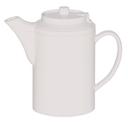 Service Ideas Plastic White Double Wall Teapot without Tether, 16 Ounce Capacity