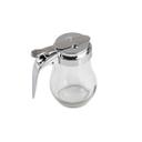 Tablecraft Chrome Metal Top Teardrop Glass Syrup Dispenser, 6 Ounce Capacity -- 12 per case