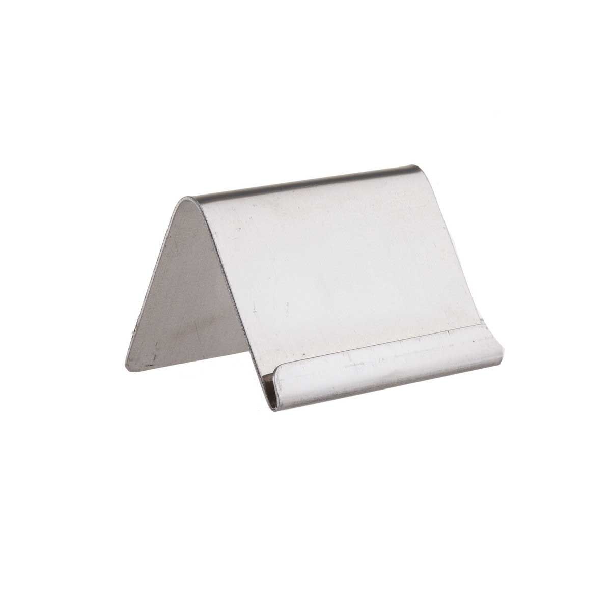Tablecraft Stainless Steel Table Tent Card Holder, 2.5 X 2.25 X 1.75 Inch