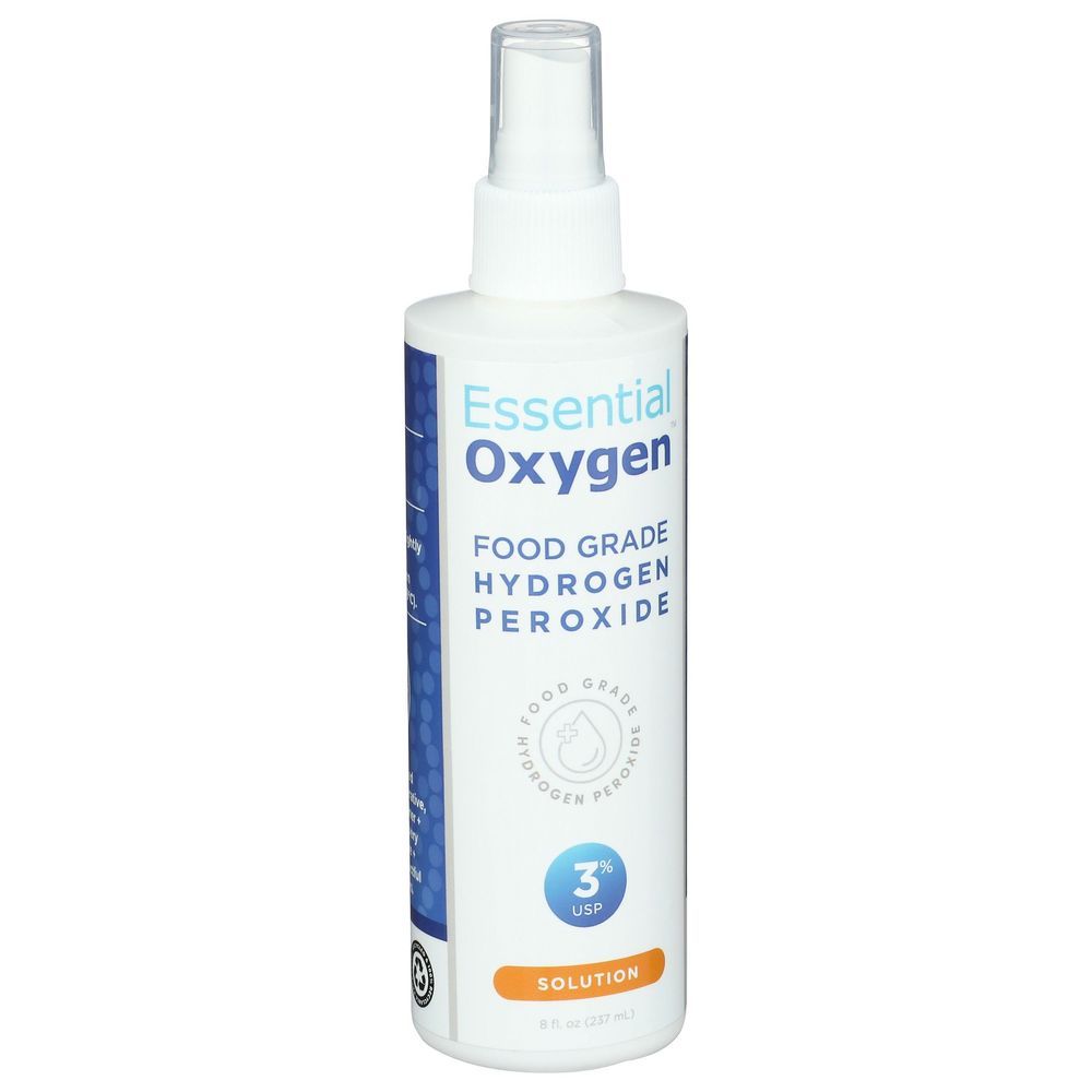 Essentialoxygen 3 Percent Food Grade Hydrogen Peroxide Spray, 8 Ounce