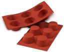 Silikomart SiliconFlex Alimentary Silicone 6 Cavities Muffin Mold, 2.95 inch x 2.36 inch Height Cavity