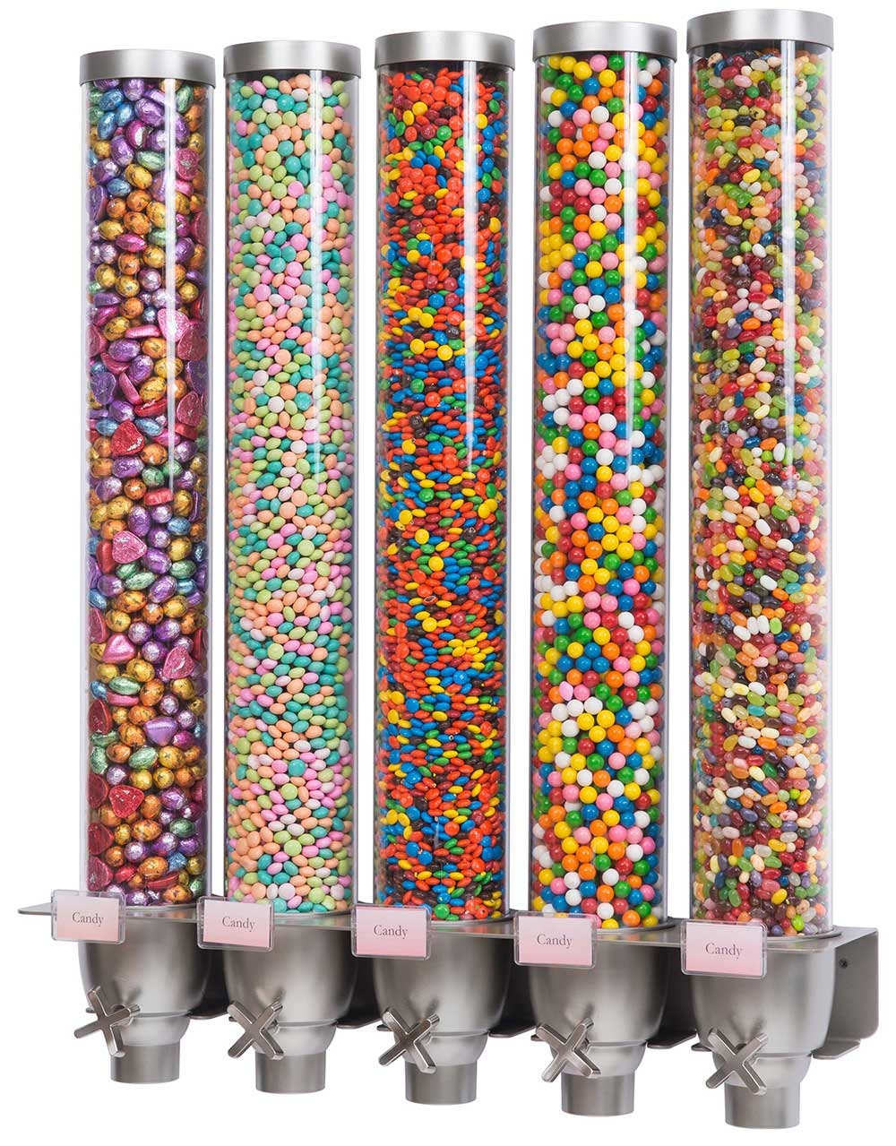 Rosseto EZ Serv Tall 5 Container Wall Mount Dispenser, 29.25 x 7.5 x 36.75 inch