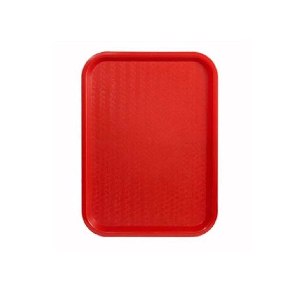 Winco FFT-1216R Red High Quality Plastic Fast Food Tray, 16 x 12 inch