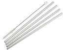 Winco 18/8 Stainless Steel Straight Drinking Straw Set, 1/4 x 1/4 x 8 1/2 inch -- 48 set per case