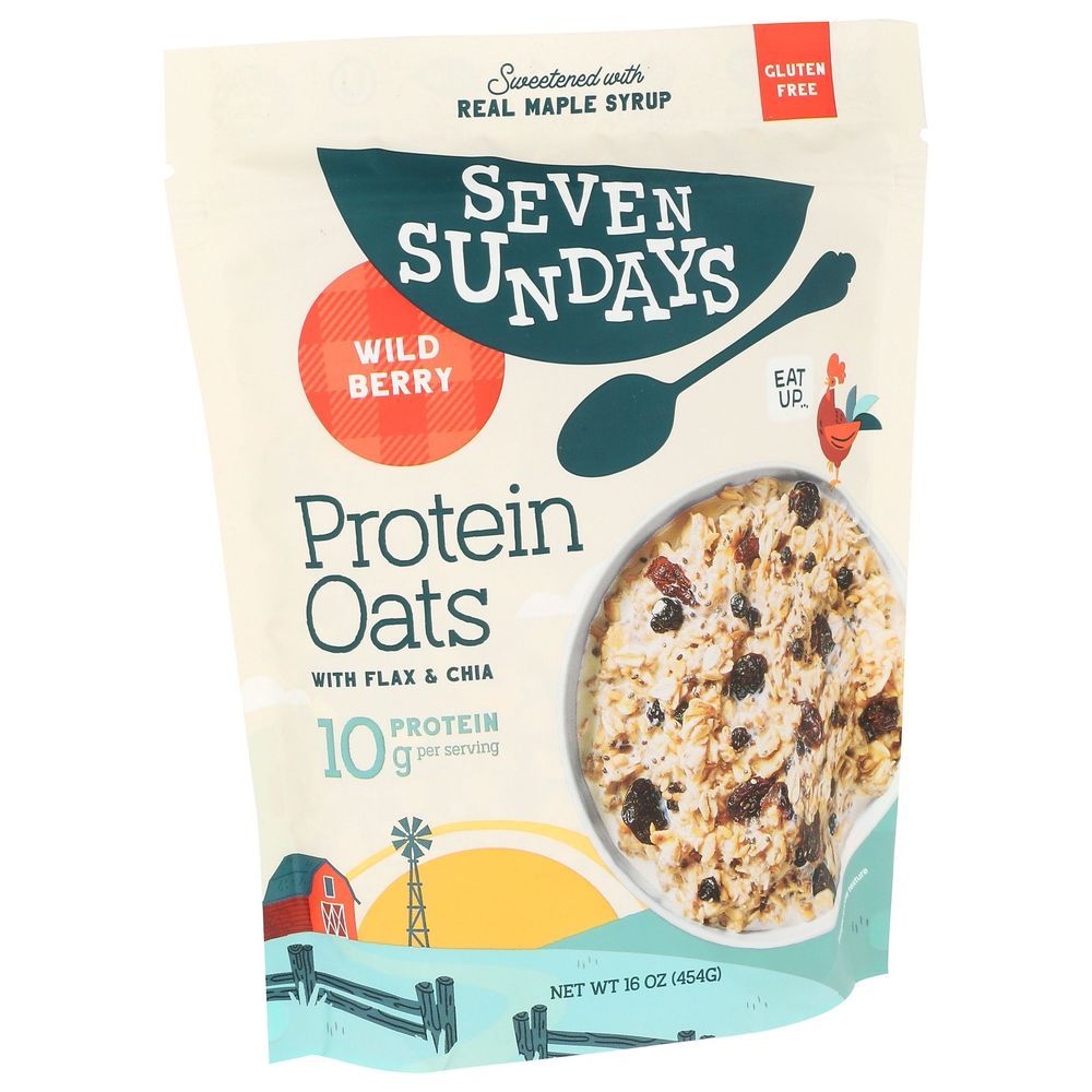 Seven Sundays Wild Berry Seven Protein Oats, 16 Ounce -- 6 Per Case