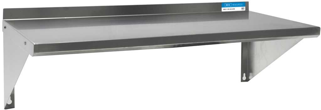 Bk Resources 18/430 Stainless Steel Economy Wall Shelf, 48 Inch Width X 16 Inch Depth