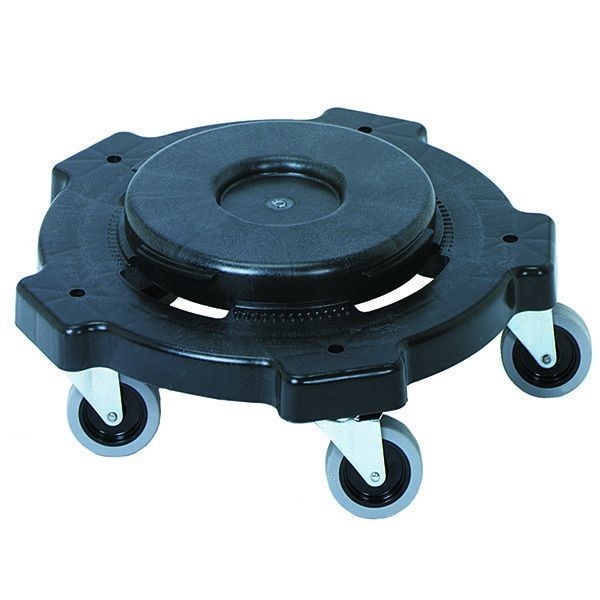 American Plastics Huskee Black Receptacle Round Dolly, 18 x 18 x 5.25 inch -- 8 per case.