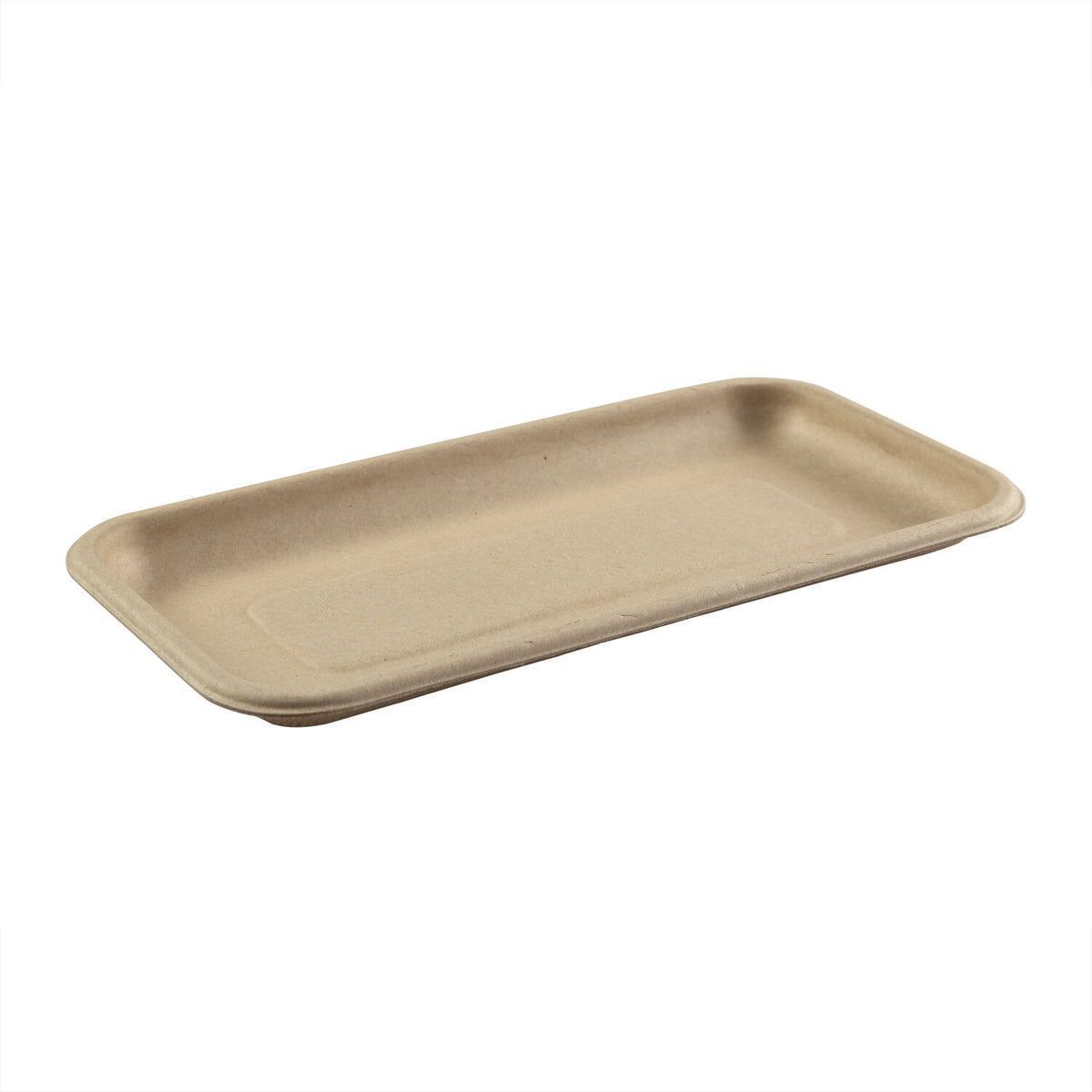 Amercareroyal Primeware Natural Molded Fiber Npfa Tray, 8.3 X 4.5 X 0.6 Inch -- 500 Per Case
