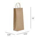 Prime Time Packaging Kraft Paper Bag, 5.75 x 3.25 x 13 inch -- 250 per case.