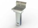 Aero 304 Stainless Steel NSF Pedestal Foot Pedal Hand Sink, 17 x 15 x 43 1/2 inch.