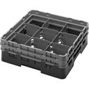 Cambro Camrack Polypropylene Teal Full Size 9 Compartment Glass Rack, 5 1/4 inch -- 4 per case.