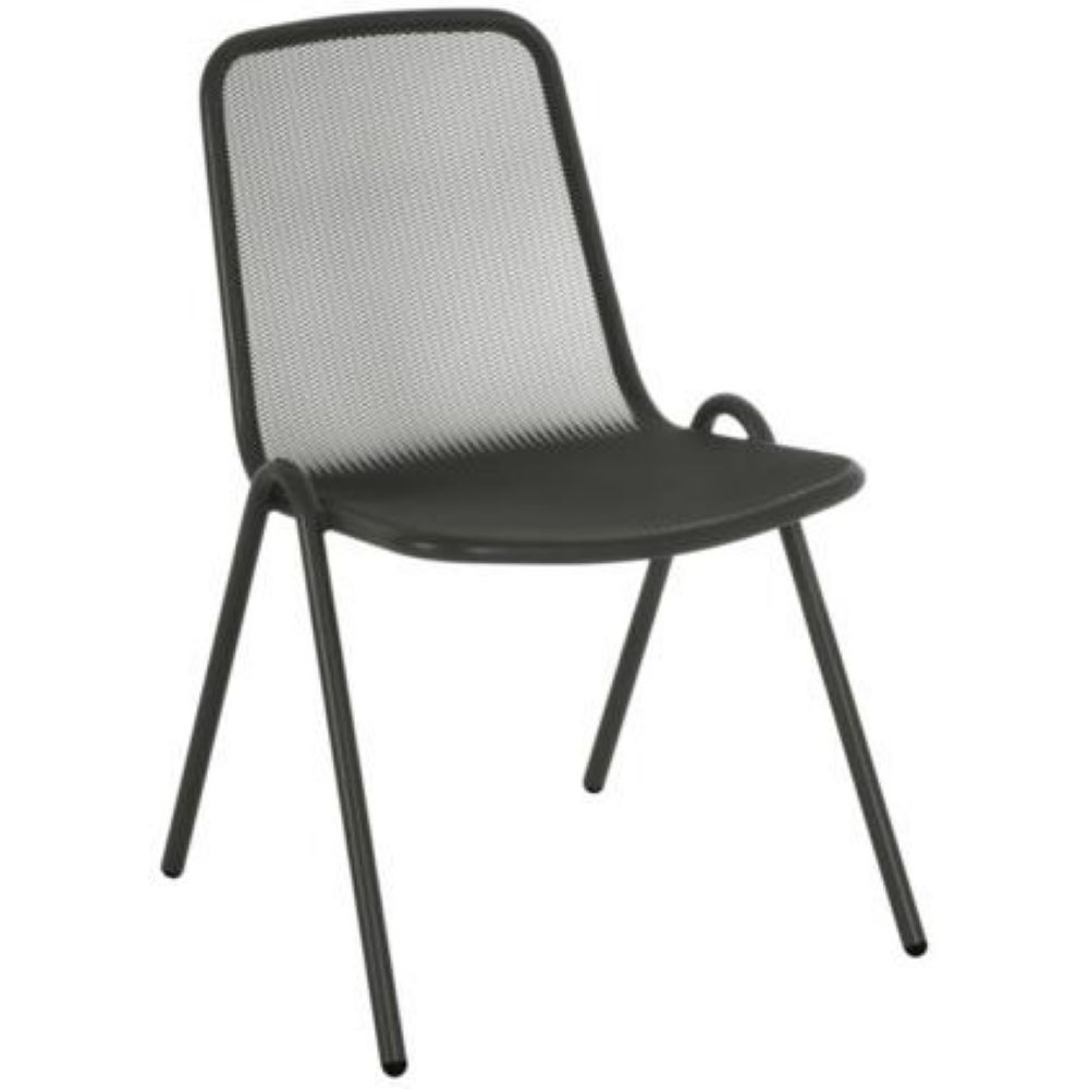 Emu Allegra Antique Iron Outdoor Indoor Stacking Side Chair, 32 X 21.5 X 22 Inch -- 4 Per Case