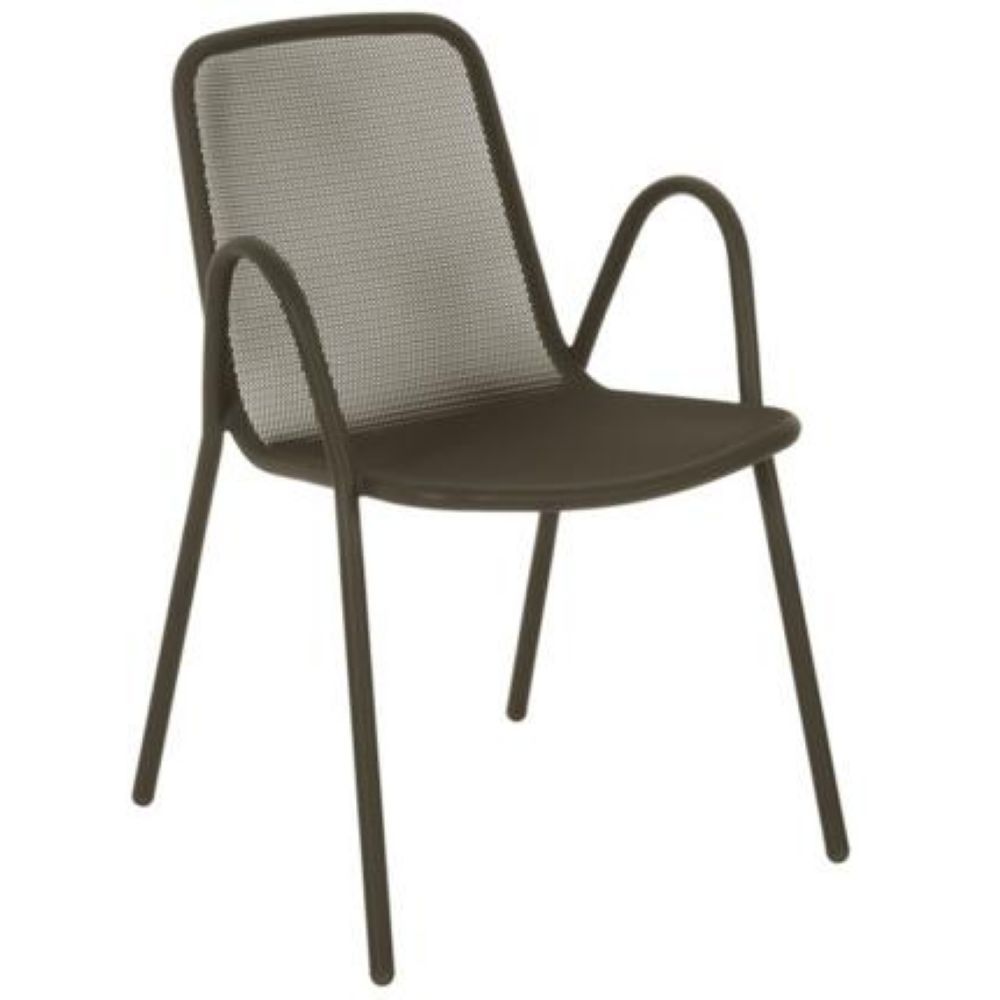 Emu Allegra Antique Iron Outdoor Indoor Stacking Armchair, 32 X 22 X 22 Inch -- 4 Per Case