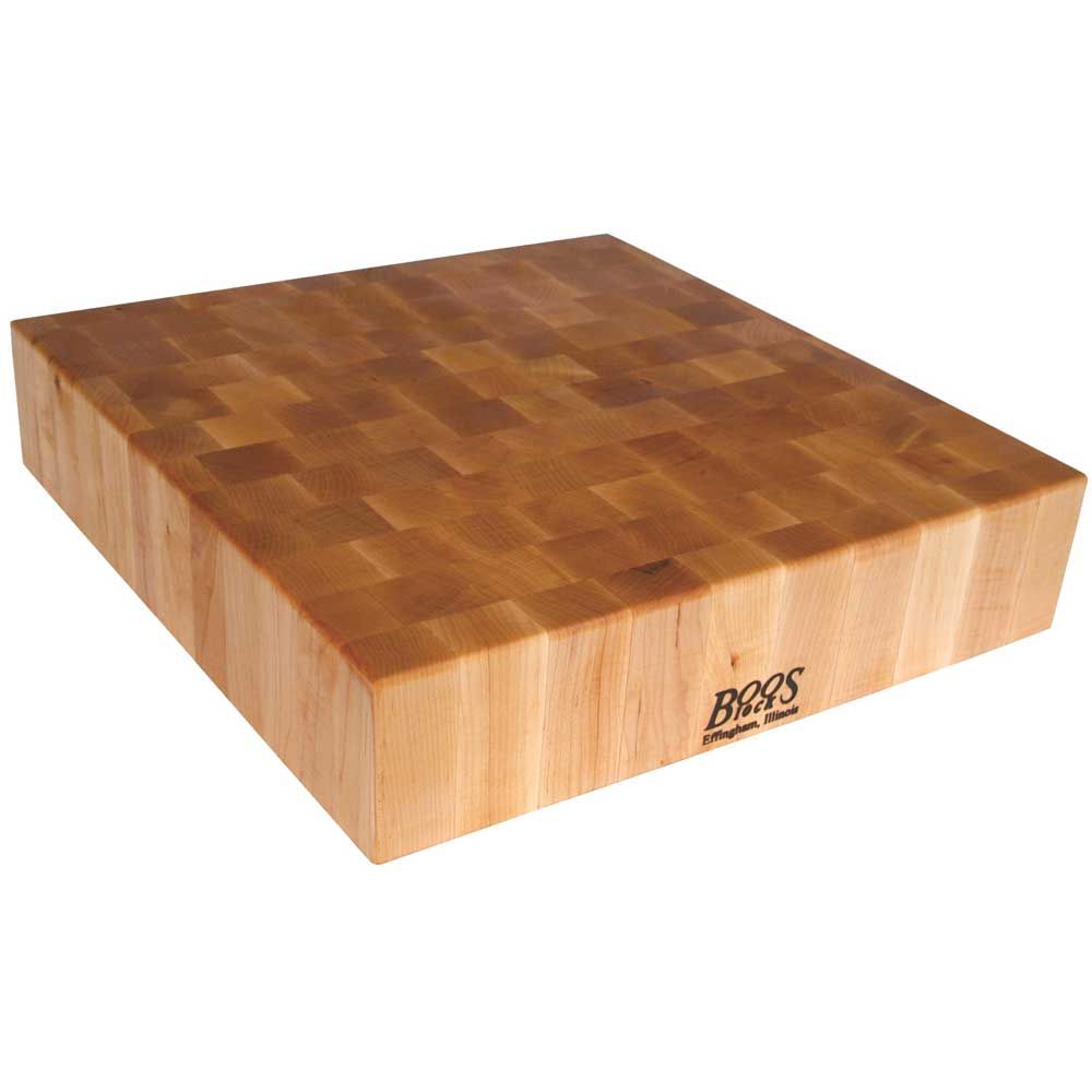 John Boos Maple Reversible Boos Block Cream Finish Block Cutting Board, 24 X 24 X 6 Inch