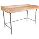 John Boos Maple Oil Finish Top Work Table with 4 inch High Coved Riser, 60 x 30 x 1 3/4 inch.
