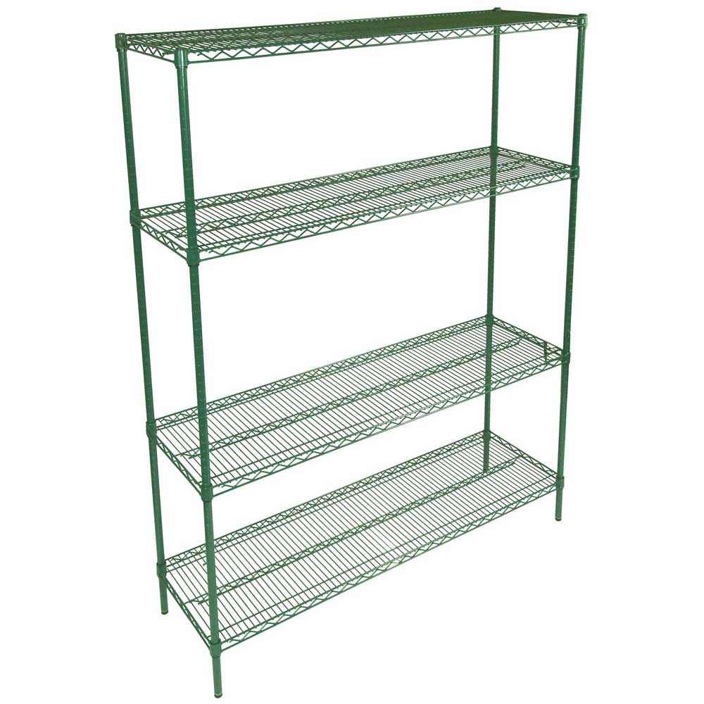 John Boos Green Epoxy Wire Shelf, 14 Inch Width X 24 Inch Length