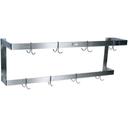 John Boos Wall Mount Double Bar Stainless Steel Pot Rack, 60 inch.
