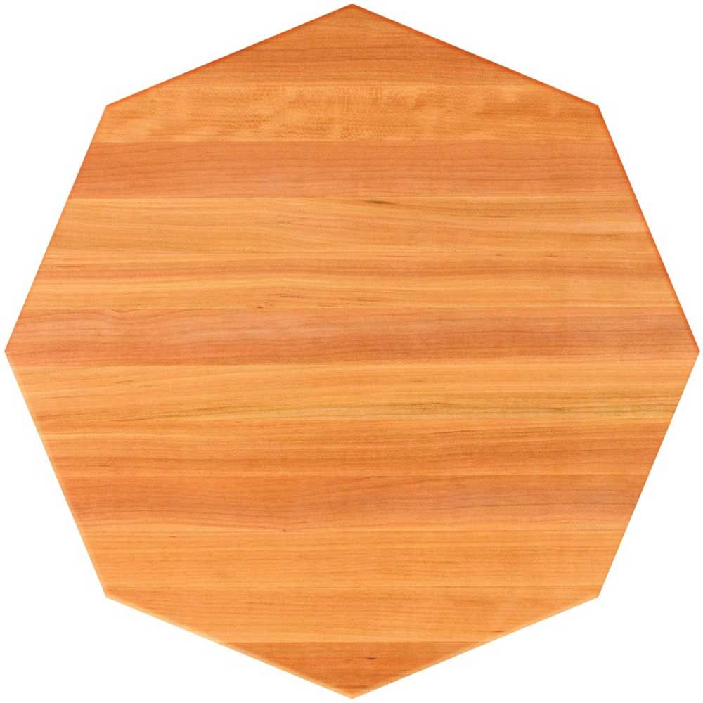 John Boos Tuff Var Finish Octagonal Cherry Butcher Block Top, 42 X 42 X 1.5 Inch