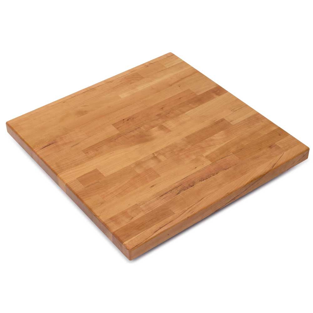 John Boos Tuff Var Finish Square Blended Cherry Butcher Block Top, 24 X 24 X 1.5 Inch