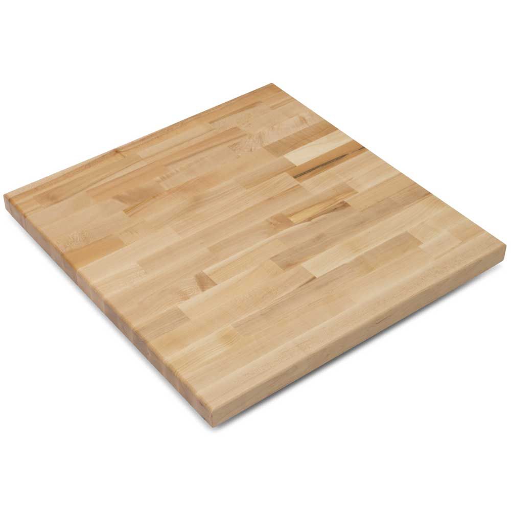 John Boos Tuff Var Finish Square Blended Hard Maple Butcher Block Top, 24 X 24 X 1.5 Inch