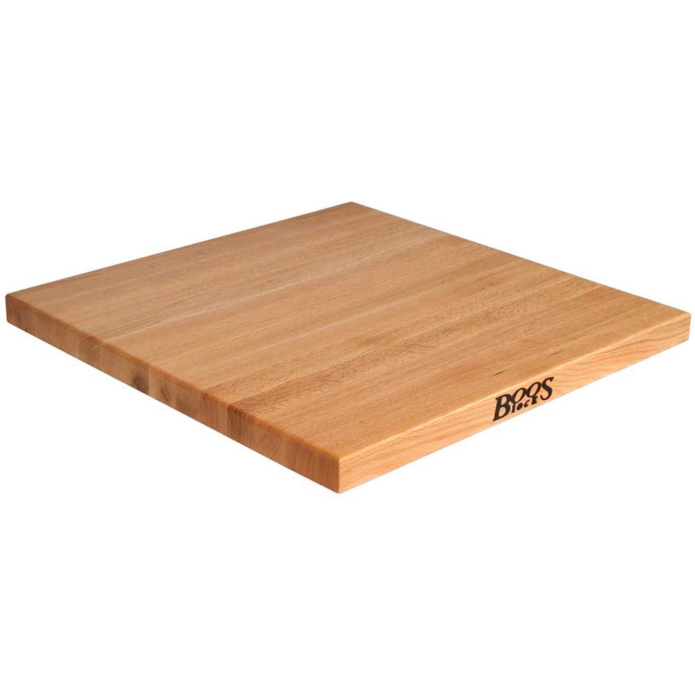 John Boos Tuff Var Finish Square Red Oak Butcher Block Top, 24 X 24 X 1.5 Inch