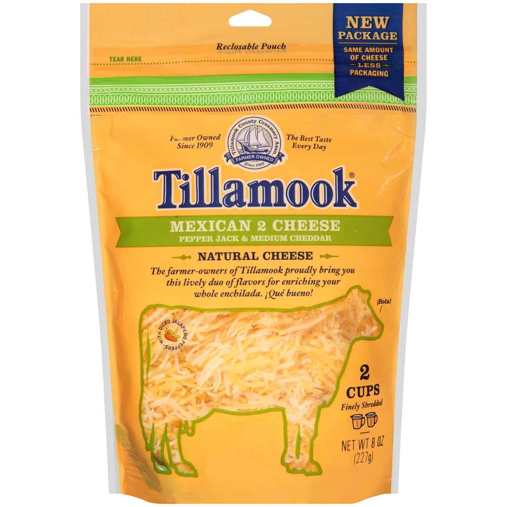 Tillamook Mexican 2 Farmstyle Shredded Cheese, 8 Ounce -- 12 Per Case