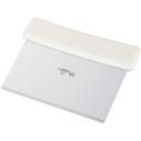 Winco Stainless Steel Blade White Plastic Handle Dough Scraper -- 12 per case.