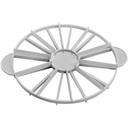 Winco Plastic White 10 and 12 Slices Double Sided Cake Marker -- 12 per case.