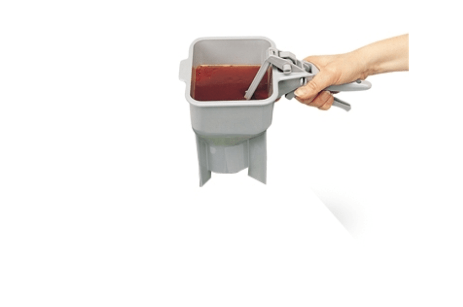Traex Sauce Boss Portion Control Dispenser with Leg, Gray.