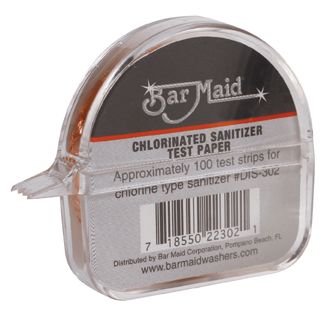 Bar Maid Sani Maid Chlorinated Sanitizer Test Paper, 100 Count -- 12 Per Case