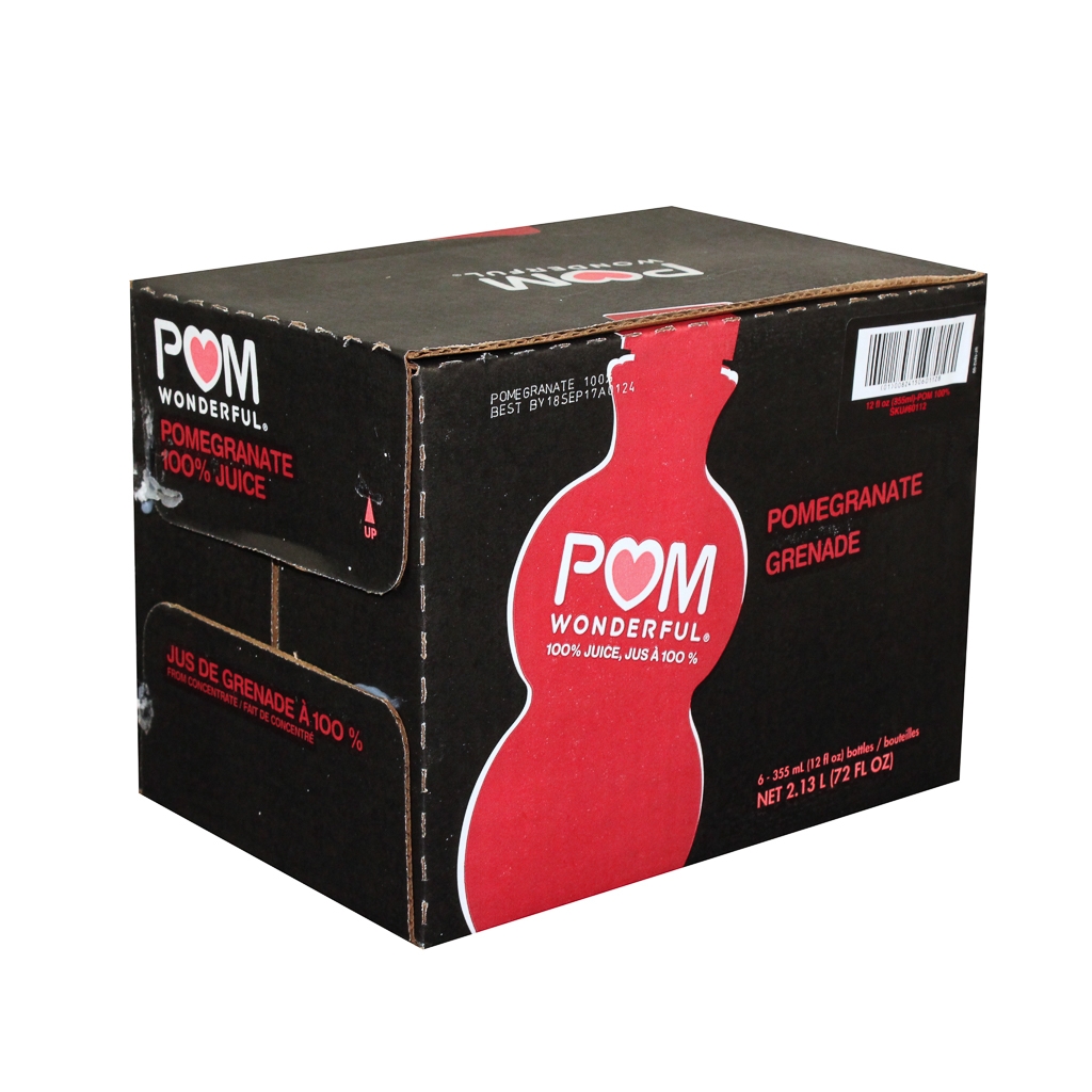 Pom Wonderful 100 Percent Pomegranate Juice, 12 Fluid Ounce -- 6 per case.