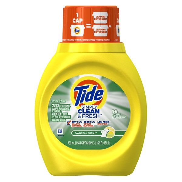 Tide Simply Clean And Fresh Daybreak Fresh Scent Liquid Laundry Detergent, 25 Fluid Ounce -- 6 Per Case