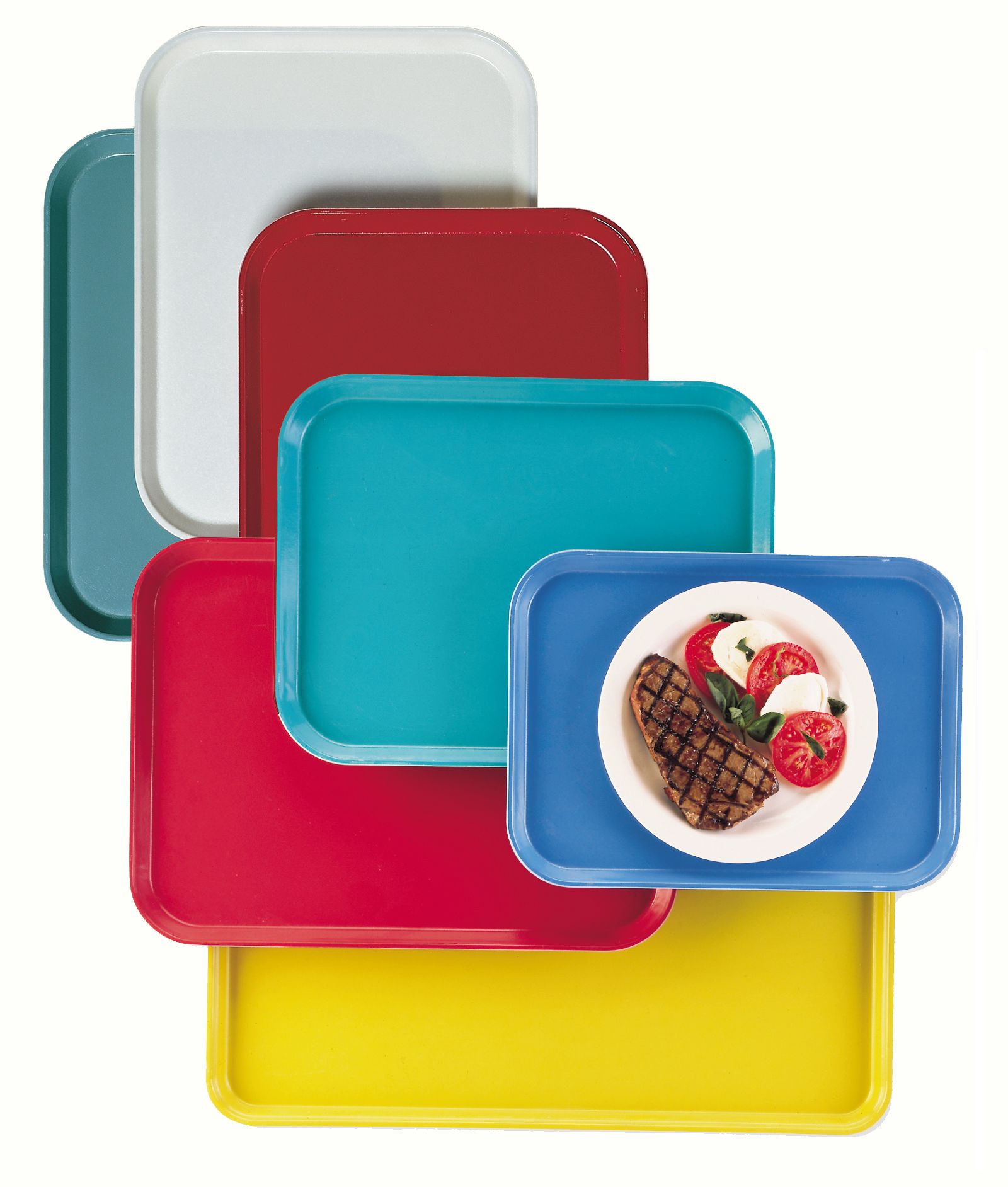 Cambro Camlite Red Fiberglass Rectangular Serving Tray, 14 X 18 Inch -- 12 Per Case