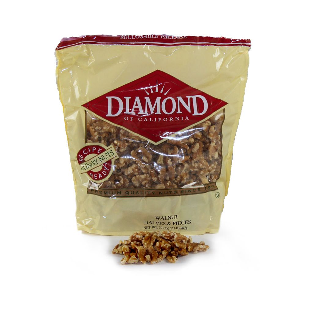 Diamond Walnuts, Halve And Pieces Combo, 2 Pound -- 3 Per Case