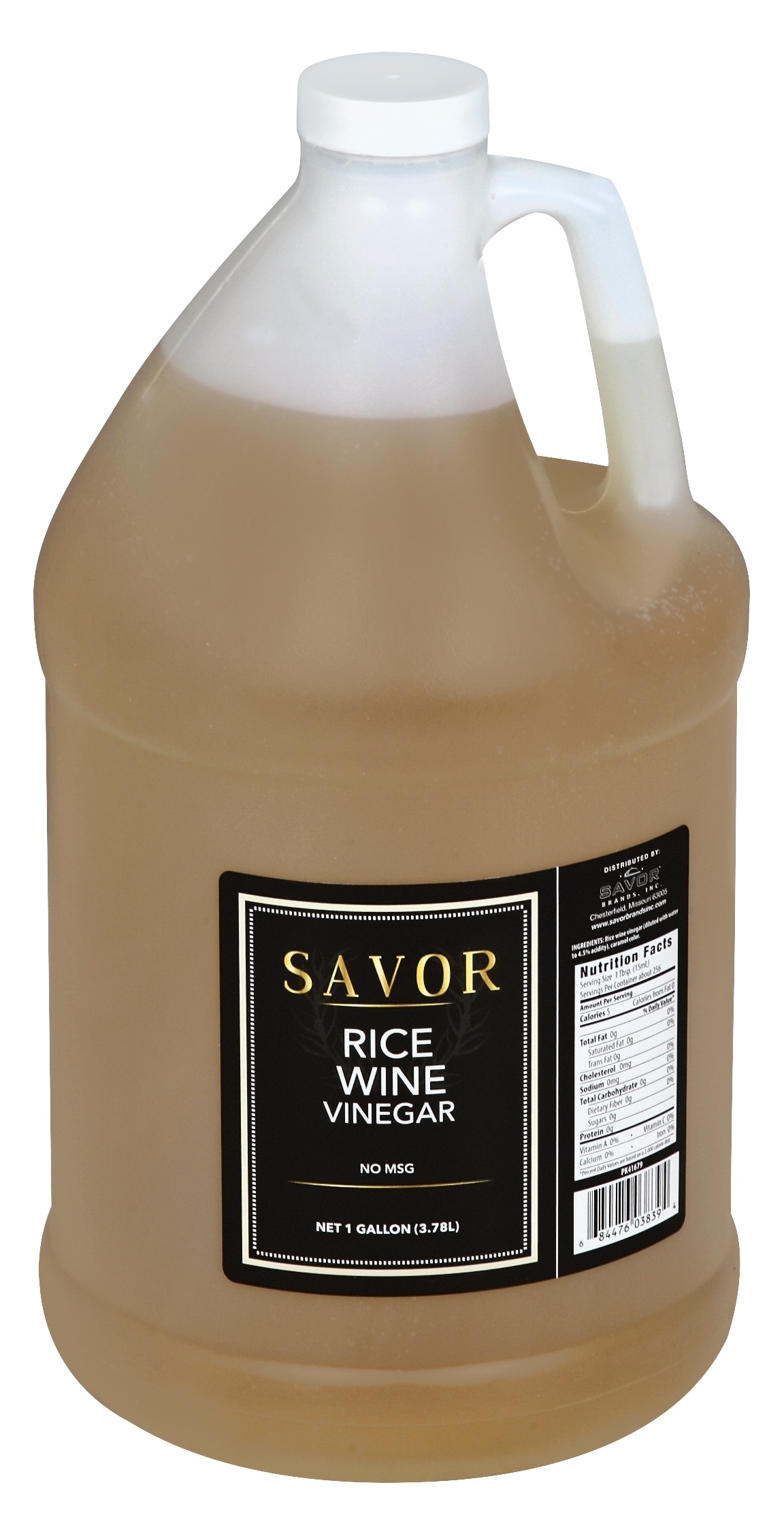 Savor Imports 4.5 Percent Unseasoned Rice Vinegar, 1 Gallon -- 4 per case.